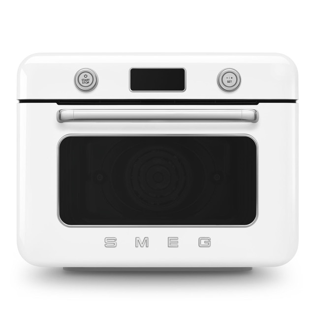 Smeg Retro Countertop Steam Oven - Ice White angle