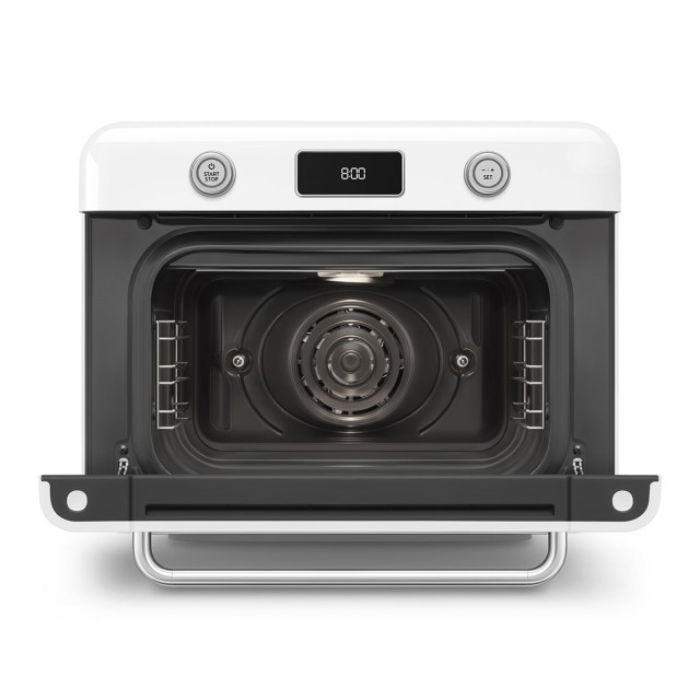 Smeg Retro Countertop Steam Oven - Ice White angle