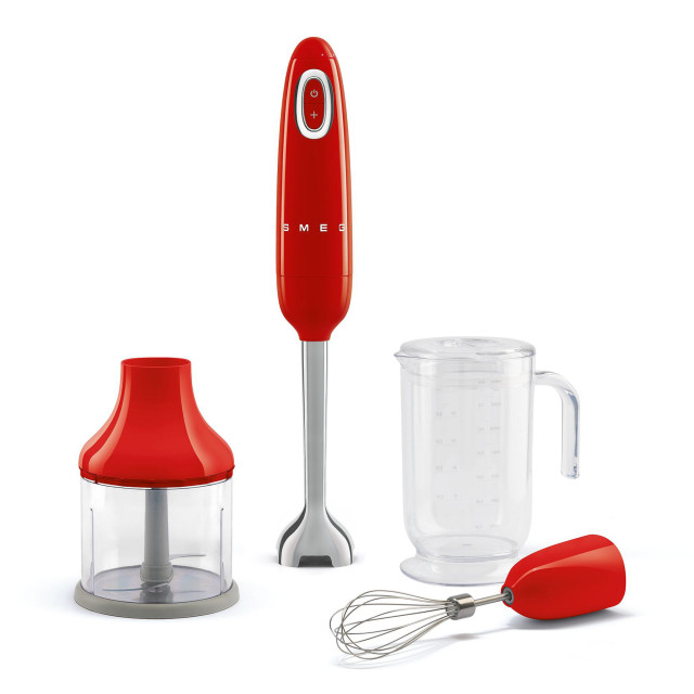 Smeg Retro Hand Blender 4-Piece, 700W - Fiery Red