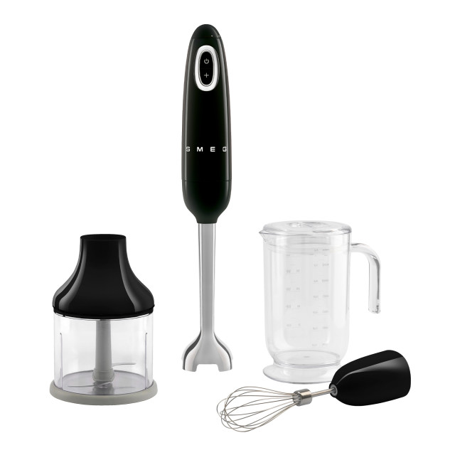 Smeg Retro Hand Blender 4-Piece, 700W - Glossy Black