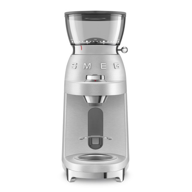 Smeg Aluminium Coffee Grinder angle