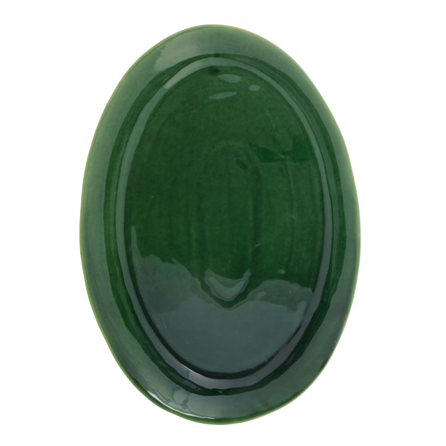 Mervyn Gers Oval Platter, 46cm - Fig Green