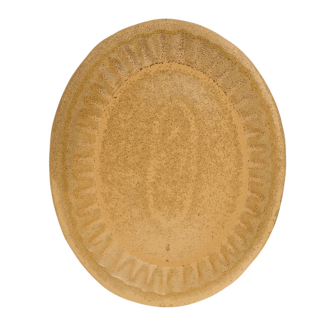 Mervyn Gers Scalloped Oval Platter, 46cm - Kalahari Top Down View