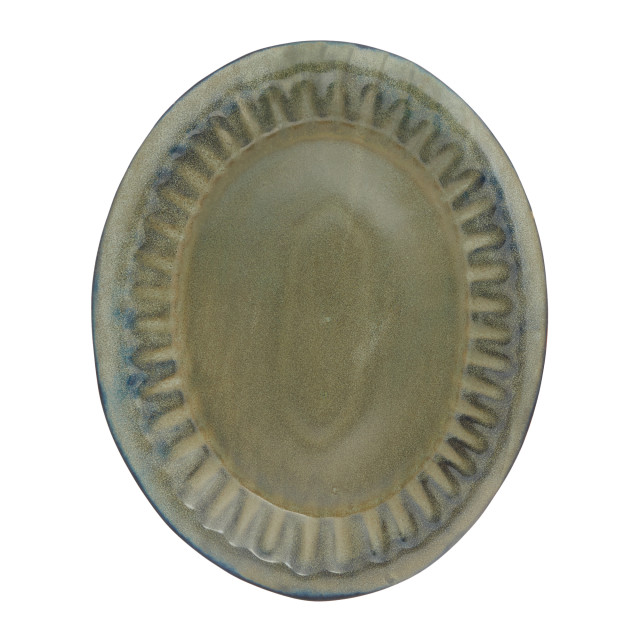 Mervyn Gers Scalloped Oval Platter, 46cm - Paternoster Top Down View