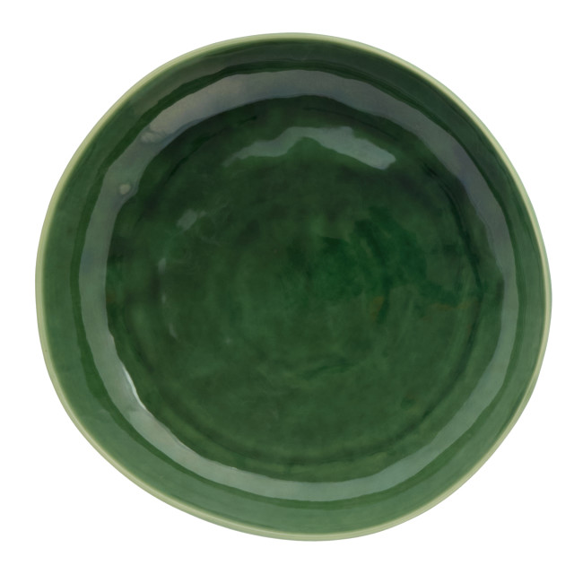 Mervyn Gers Dinner Bowl, 28cm - Fig Green top down view