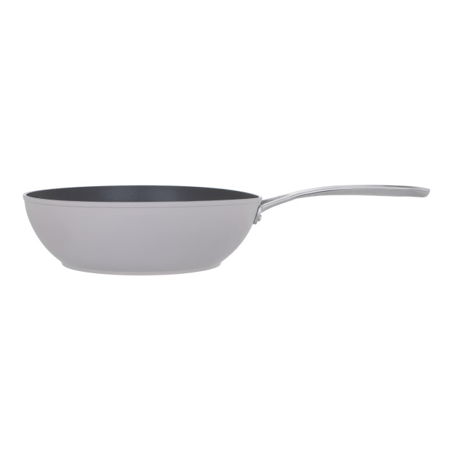Laura Ashley Non-Stick Wok, 30cm - Dark Dove Grey angle