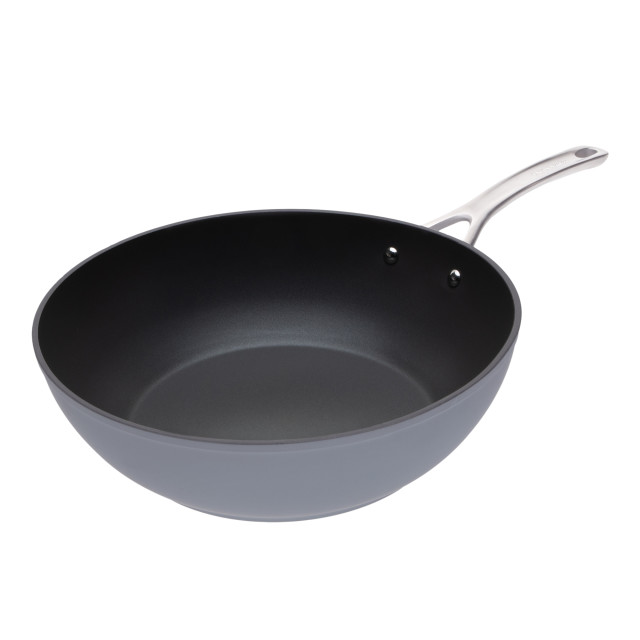Laura Ashley Non-Stick Wok, 30cm - Dark Slate