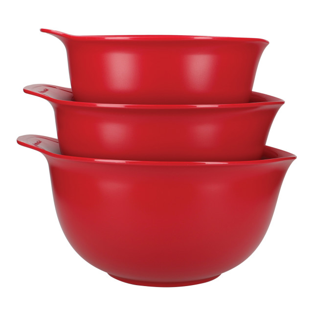 KitchenAid Universal Mixing Bowls, Set of 3 - Empire Red angle