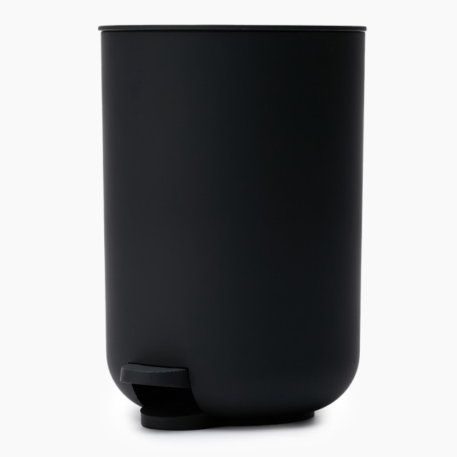 Thread Office Matte Black Bathroom Pedal Bin, 30L