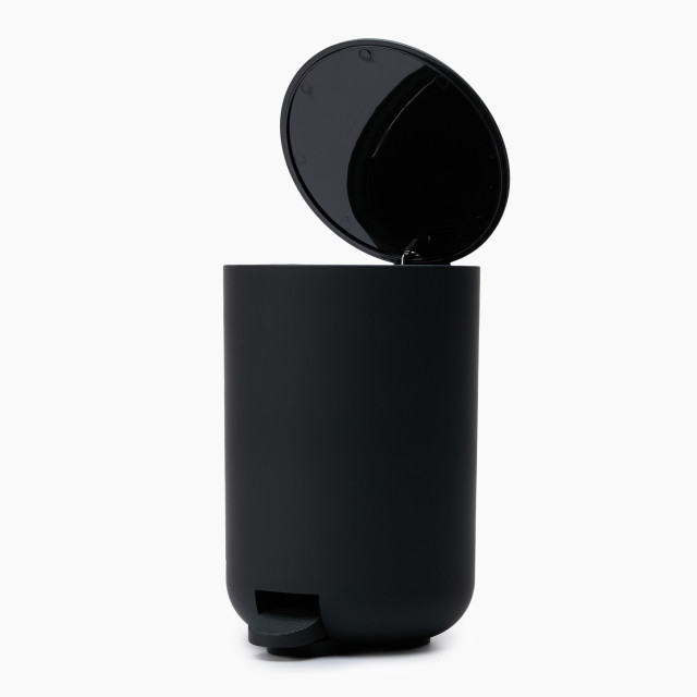 Thread Office Matte Black Bathroom Pedal Bin, 30L