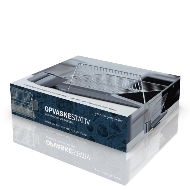 Funktion Dish Drying Rack with Drip Tray packaging