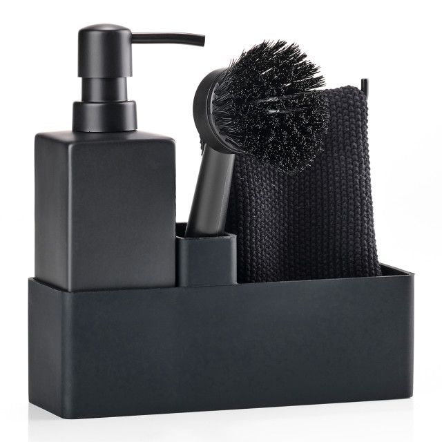 Zone Denmark Dishwashing Set with Cloth - Black