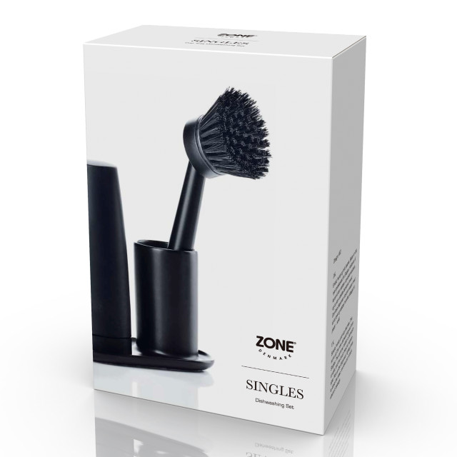 Zone Denmark Singles Dishwashing Set - Black packaging