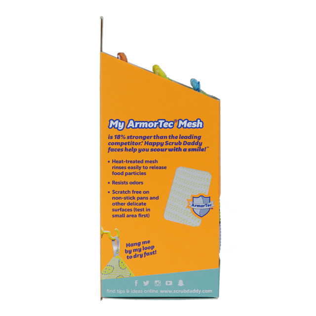 Scrub Daddy Scour Daddy Multi Colour Scour Pads, Pack of 3 angle