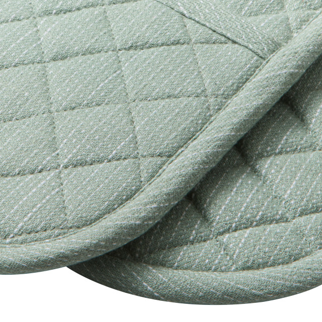 Salisbury & Co Devon Double Oven Mitt - Sage detail