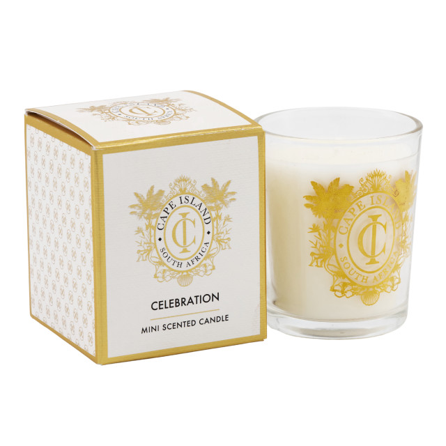Cape Island White Celebration Mini Scented Candle, 100ml