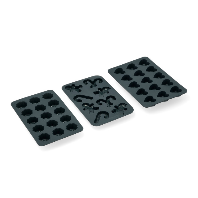 Blomsterbergs Silcone Chocolate Mould, Set of 3 - Grey