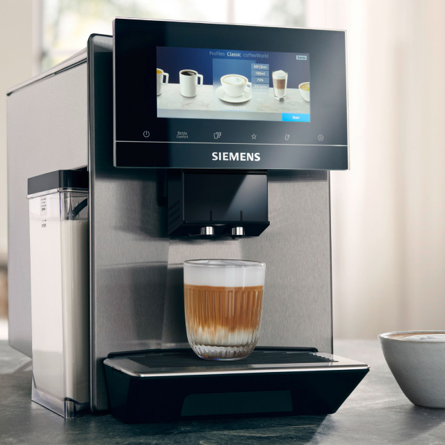 Siemens EQ900 Built-in Automatic Coffee Machine on the table