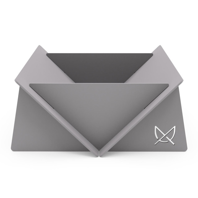 Pretzel Fire Pit with Carrier Bag - Silver angle