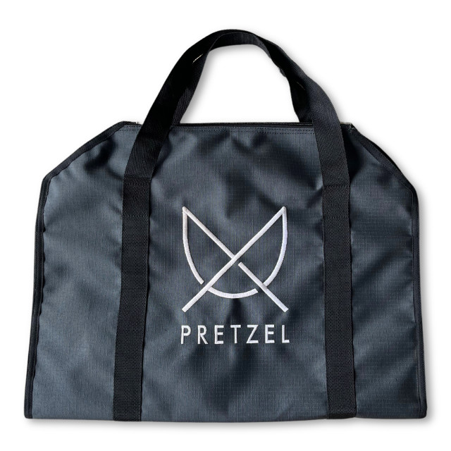 Pretzel Fire Pit with Carrier Bag and Grill - Black & Stainless Steel detail