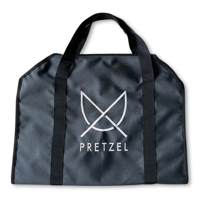 Pretzel Fire Pit with Carrier Bag and Grill-Skillet - Black and Stainless Steel detail