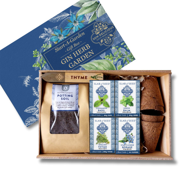 Sow Delicious Start-A-Garden Gin Botanicals Gift Box angle