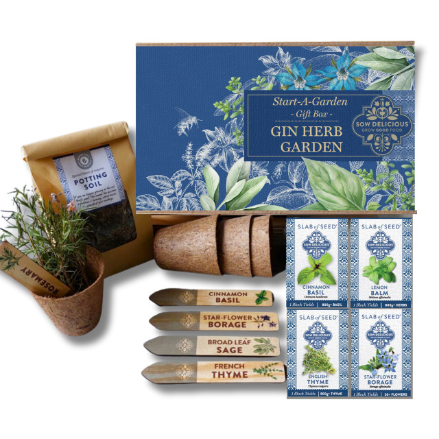 Sow Delicious Start-A-Garden Gin Botanicals Gift Box