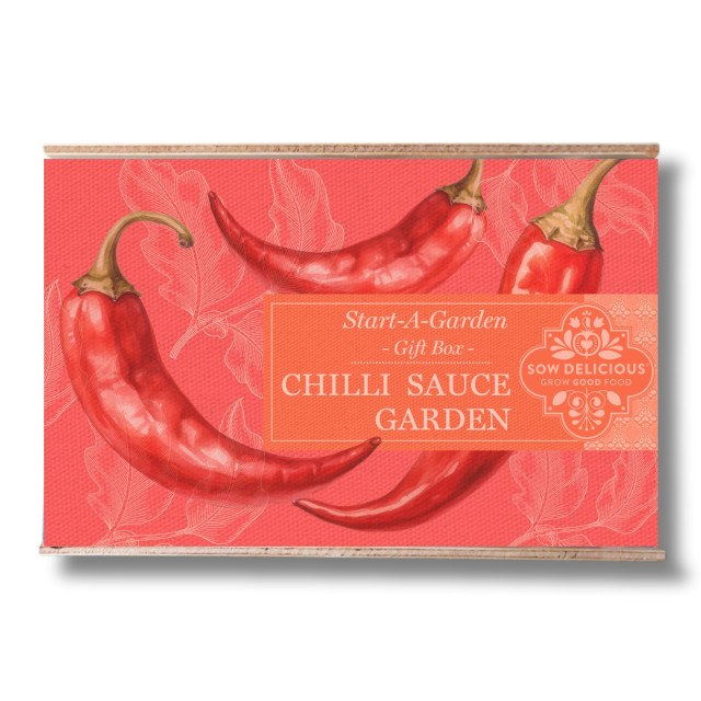 Sow Delicious Start-A-Garden Chilli Sauce Gift Box packaging