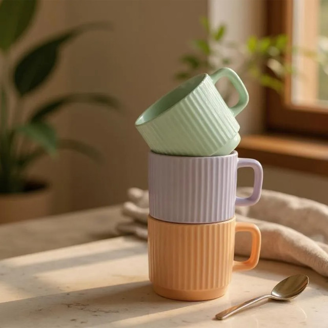Nicolson Russell Pastel Crete Mug, 240ml - Purple