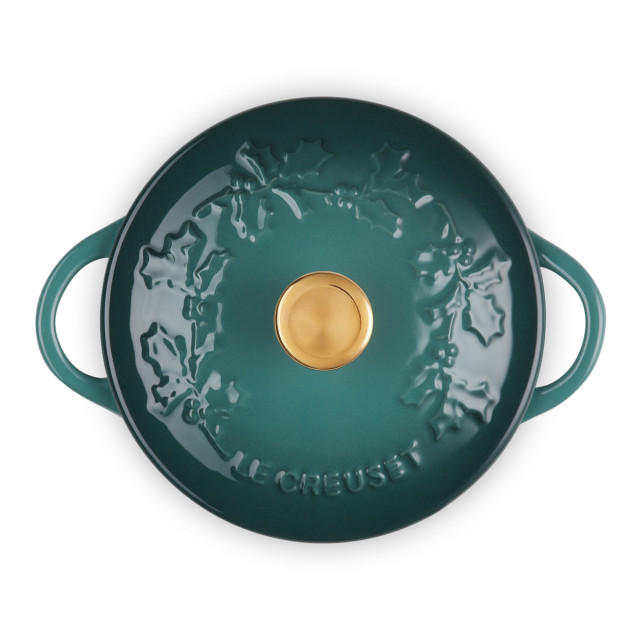 Le Creuset Holly Mini Stoneware Round Cocotte, 10cm - Artichaut angle
