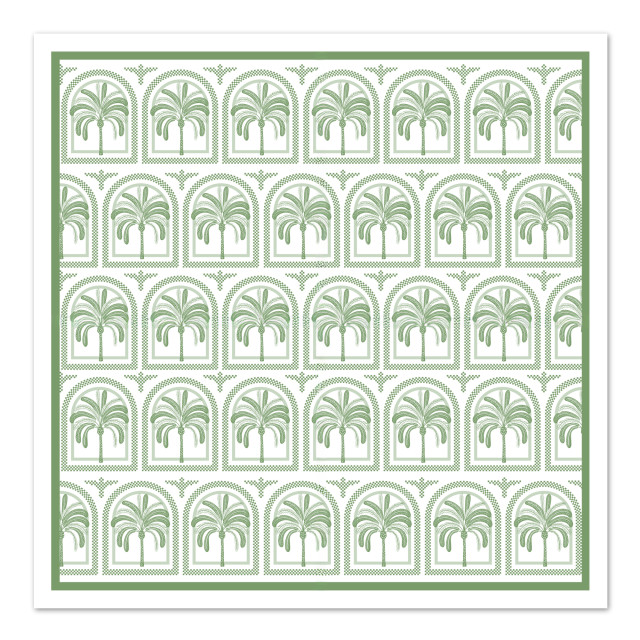 NapKin Cole Palm Tree Biodegradable Paper Napkins, Pack of 25 - Green