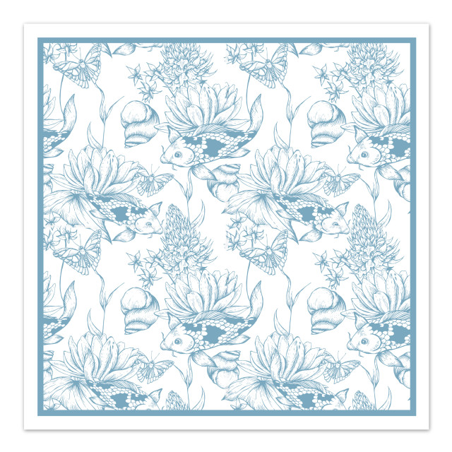 NapKin Cole Catfish Blue Biodegradable Paper Napkins, Pack of 25