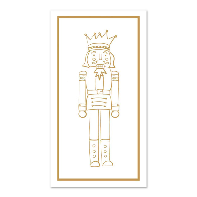 NapKin Cole Nutcracker Christmas Biodegradable Paper Napkins, Pack of 20 - Gold angle