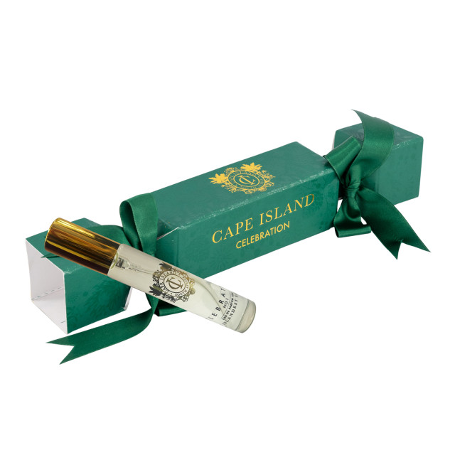 Cape Island Christmas Cracker with Mini Perfume - Green