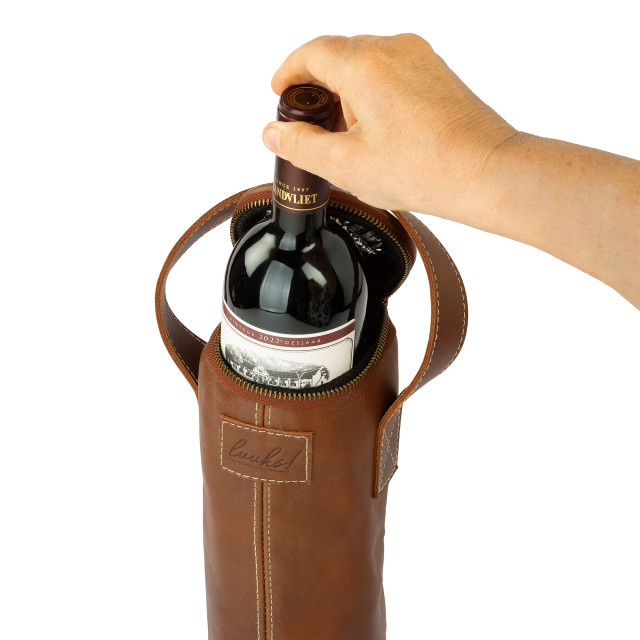 Luuks Jackie Leather 1-Bottle Wine Cooler detail