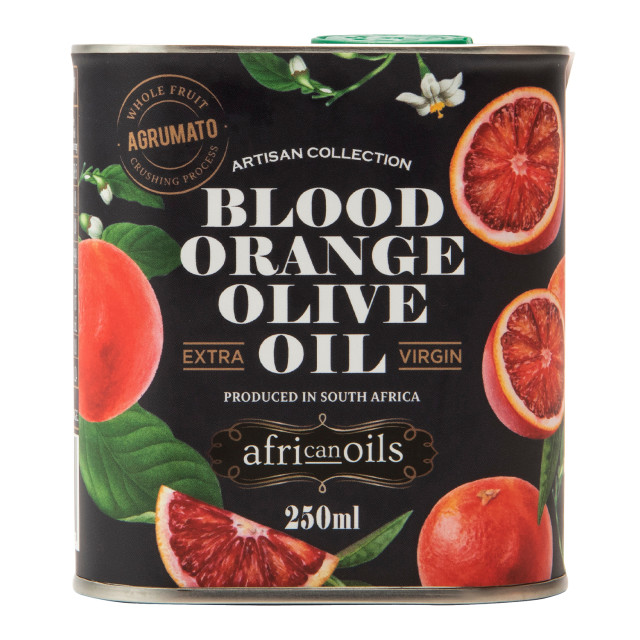 African Oils Extra Virgin Agrumato Blood Orange Olive Oil, 250ml