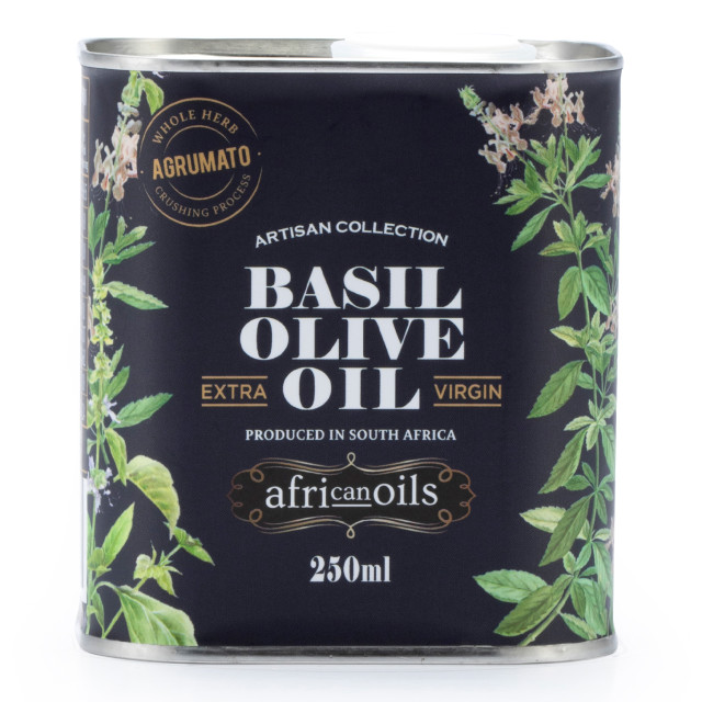 African Oils Extra Virgin Agrumato Basil Olive Oil, 250ml