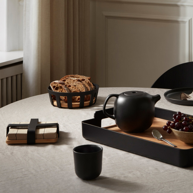 Eva Solo Nordic Kitchen Bamboo Rectangular Serving Tray on the breakfast table