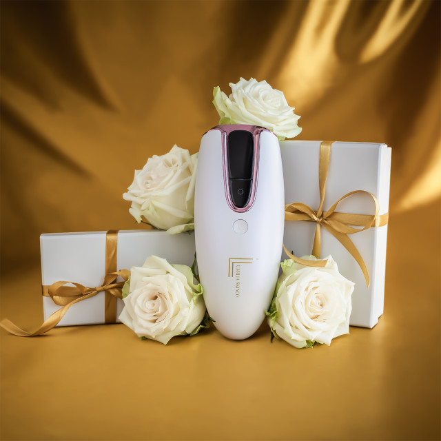 Lumilia Lux 2-in-1 IPL Laser Hair Removal & Skin Rejuvenation Handset - White Pearl with gift boxes
