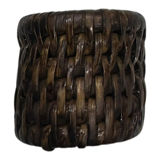 Orange Apple Rattan Round Napkin Ring angle