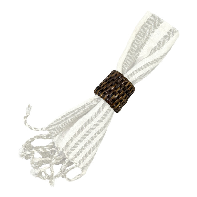 Orange Apple Rattan Round Napkin Ring