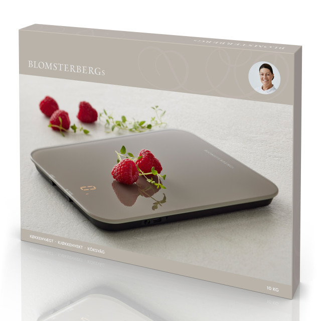 Blomsterbergs Rechargeable Kitchen Scale - Latte packaging