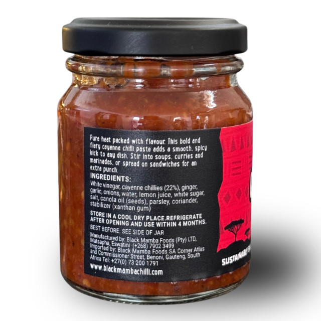 Black Mamba Foods Cayenne Chilli Paste, 140g angle