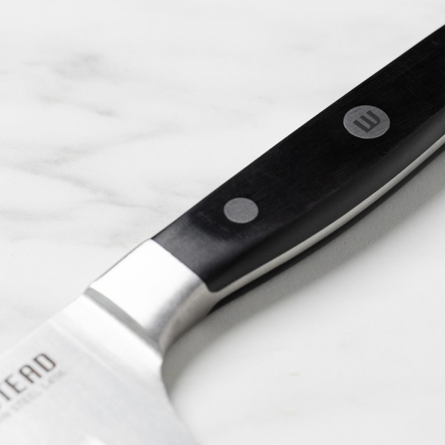 Wolstead Calibre Santoku Knife, 17.5cm handle close up