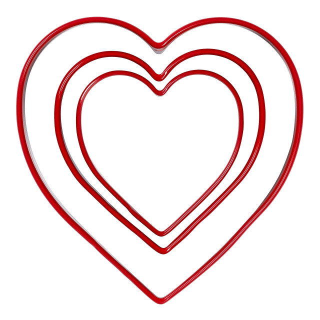 Tala Non-Stick Heart Cutters, Set of 3 angle