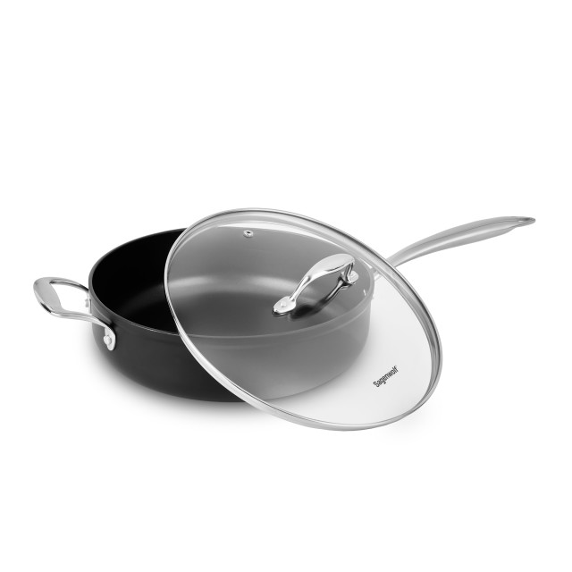 Sagenwolf Titanium Non-Stick Cookware Set with Glass Lids, 5-Piece