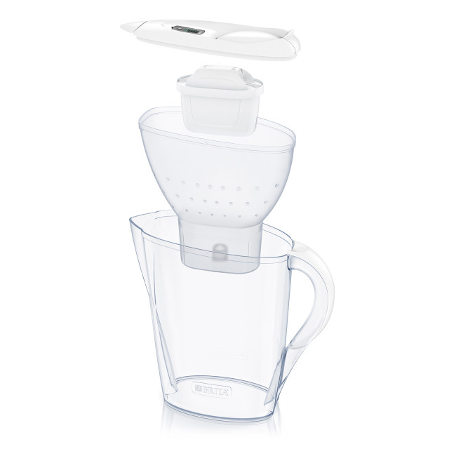 Brita Marella White Water Filter Jug with 3 Filters, 2.4L detail of parts
