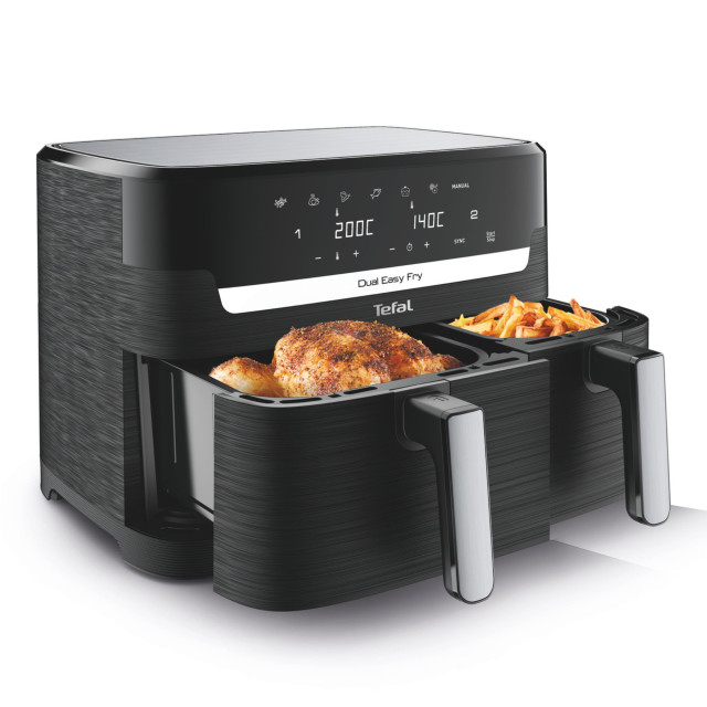 Tefal Easy Fry Dual Airfryer, 8.3L angle