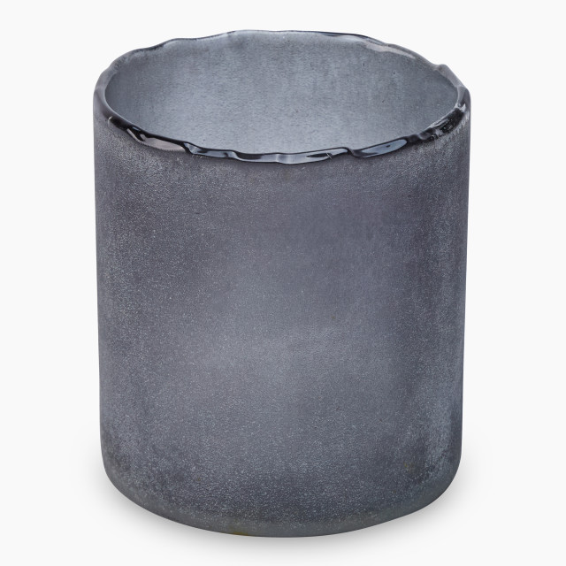 Thread Office Grey Frosted Raw Edge Candle Holder
