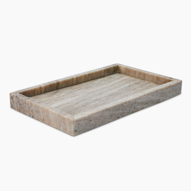 Thread Office Marble Decorative Tray - Natural